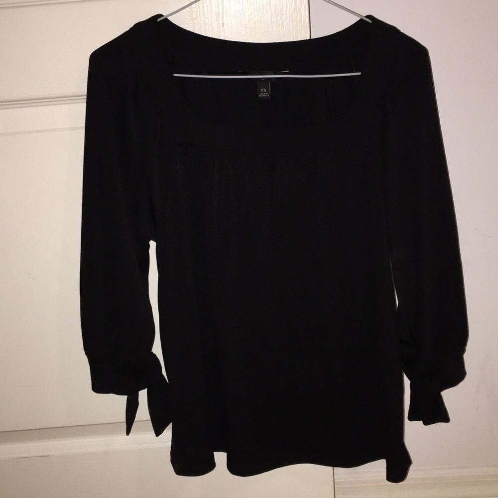 Black Banana Republic Shirt Top with Knots Ribbons 🍌